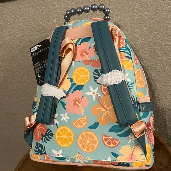 Loungefly Tropical Lemon Floral Mini Backpack - Picture 2 of 2